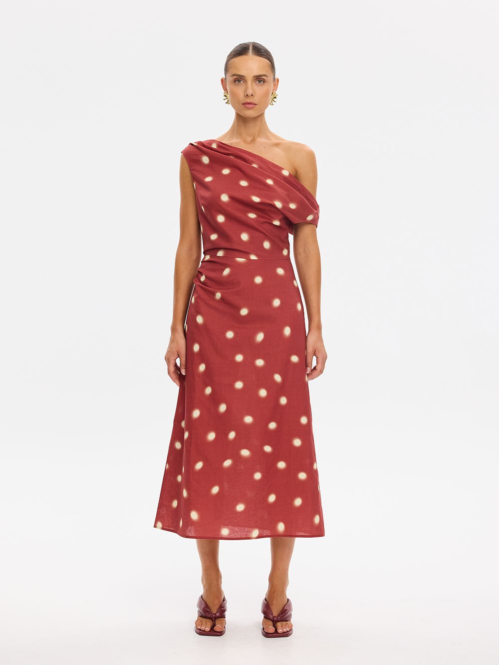 Kivari Saro Midi Dress BRICK