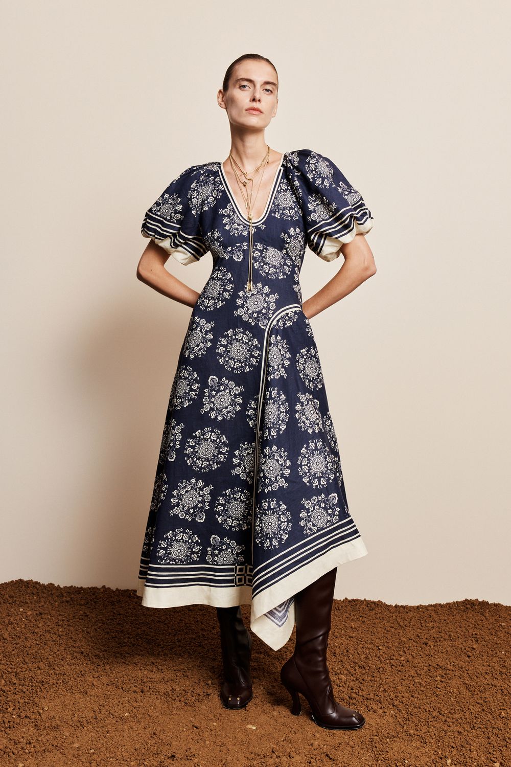 ALEMAIS BANDERRA MIDI DRESS