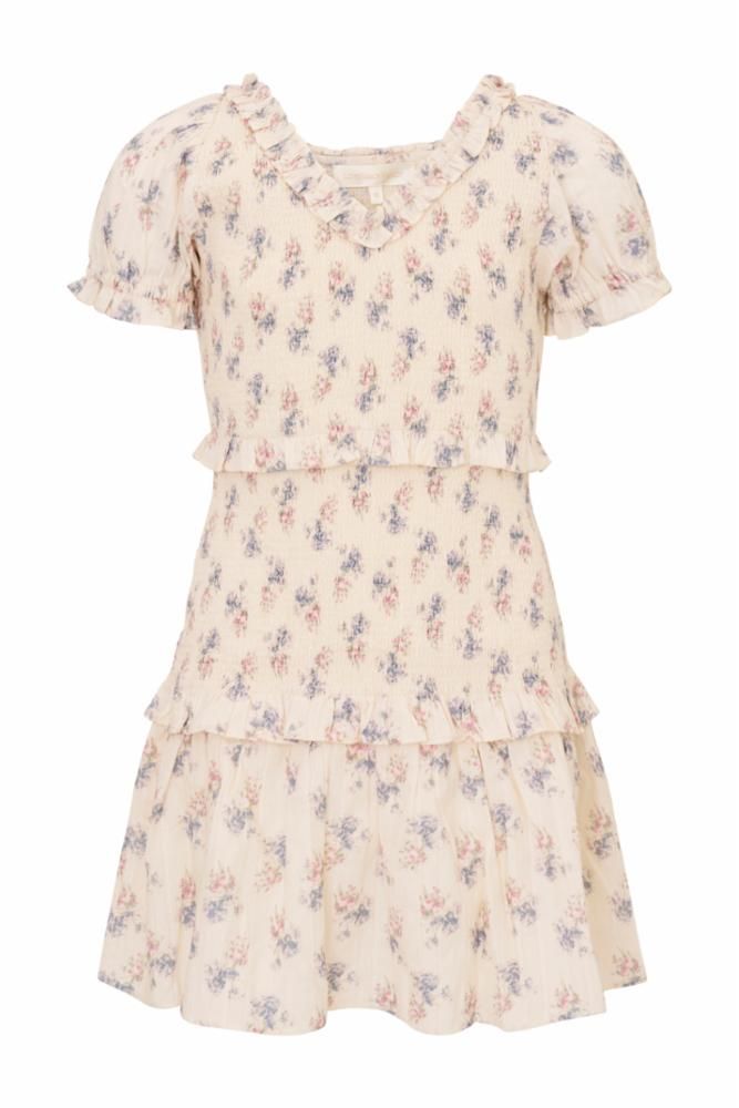 LOVE SHACK FANCY BANSON TWEEN DRESS ANTIQUE VANILLA