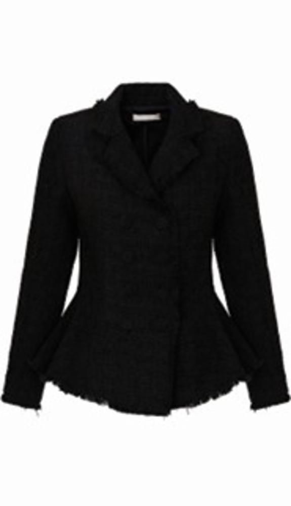 LOVE SHACK FANCY MORROW JACKET BLACK