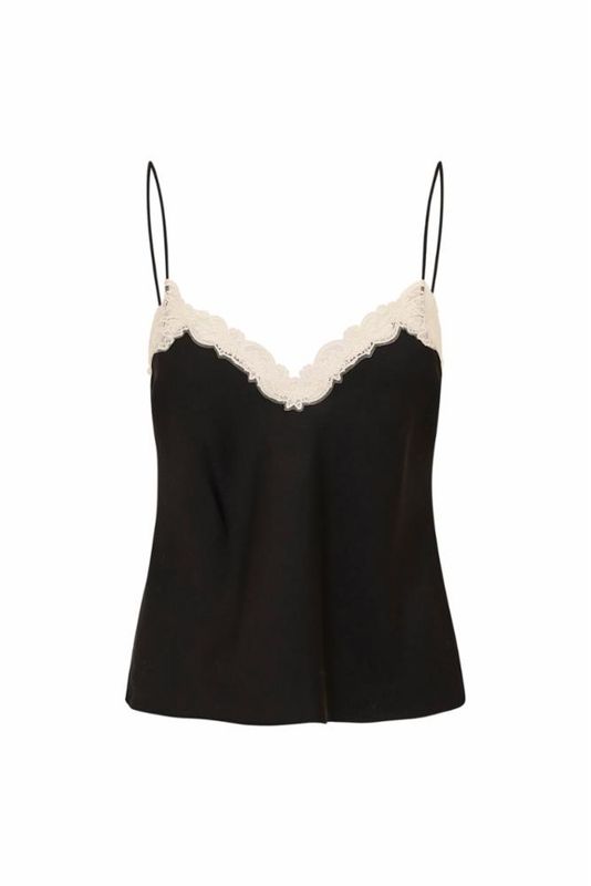 LOVE SHACK FANCY ROXSANA TOP BLACK
