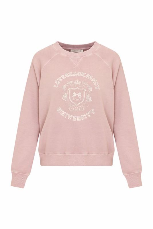 LOVE SHACK FANCY MALINE SWEATSHIRT SMOKEY MAUVE