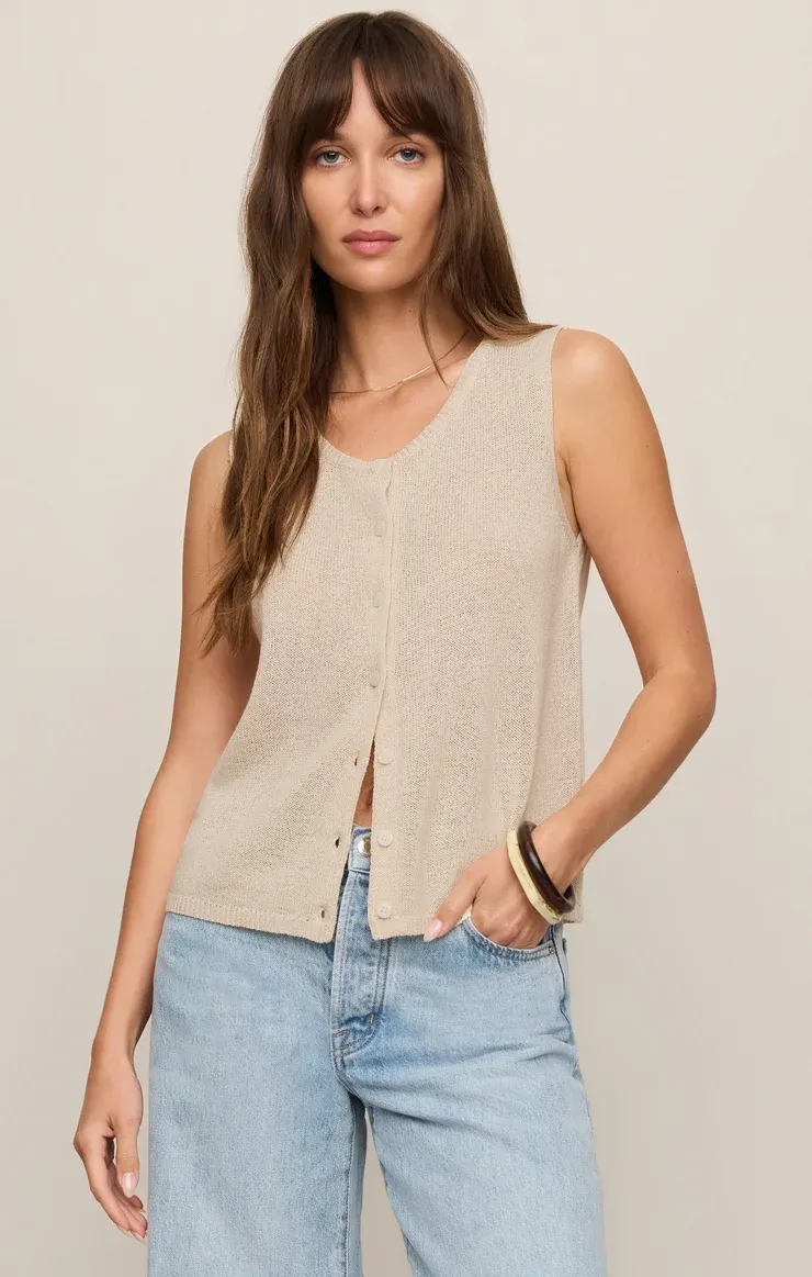 Z Supply Syd Sweater Vest Sandstone