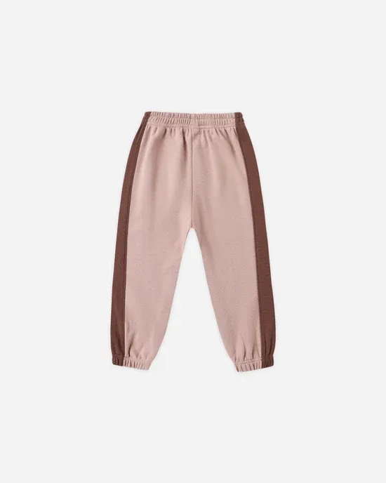 RYLEE &amp; CRU PANELED SWEATPANT ROSEWOOD