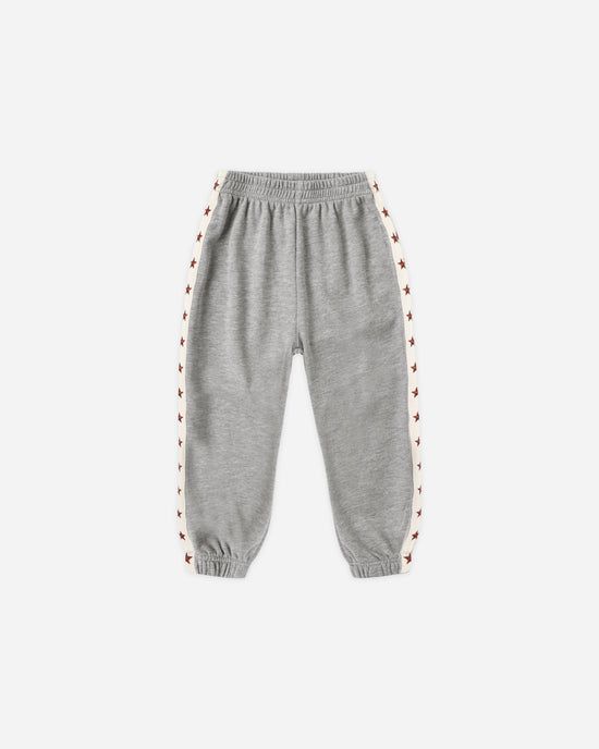RYLEE &amp; CRU PANELED SWEATPANT HEATHERED DUSTY BLUE