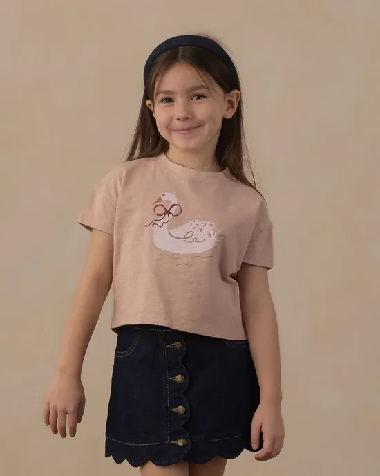 RYLEE &amp; CRU BOXY TEE SWAN