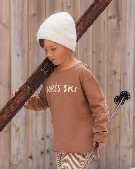 RYLEE &amp; CRU RAW EDGE LONG SLEEVE TEE APRES SKI