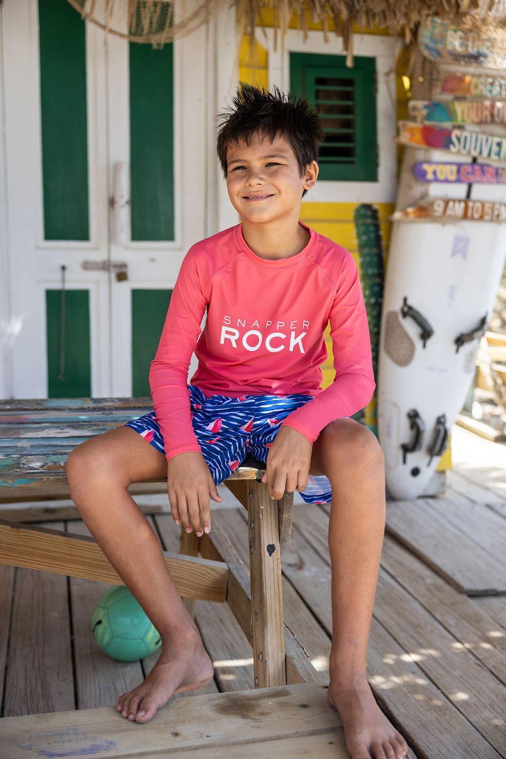 SNAPPER ROCK ROCKING RED LS RASH TOP