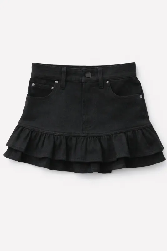 Summer Loving Denim-Skirt-Black