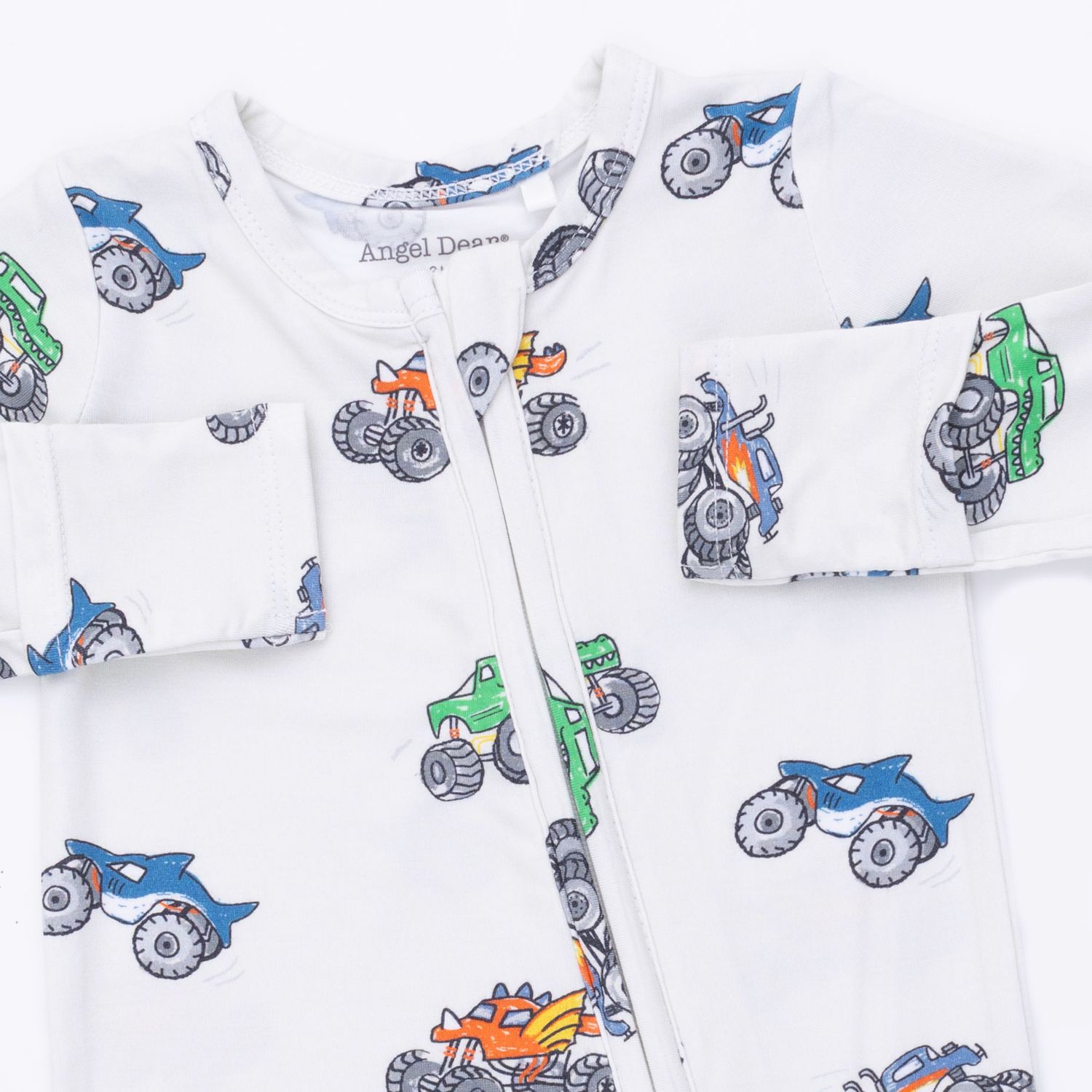 Angel Dear Monster Trucks - 2 Way Zipper Footie