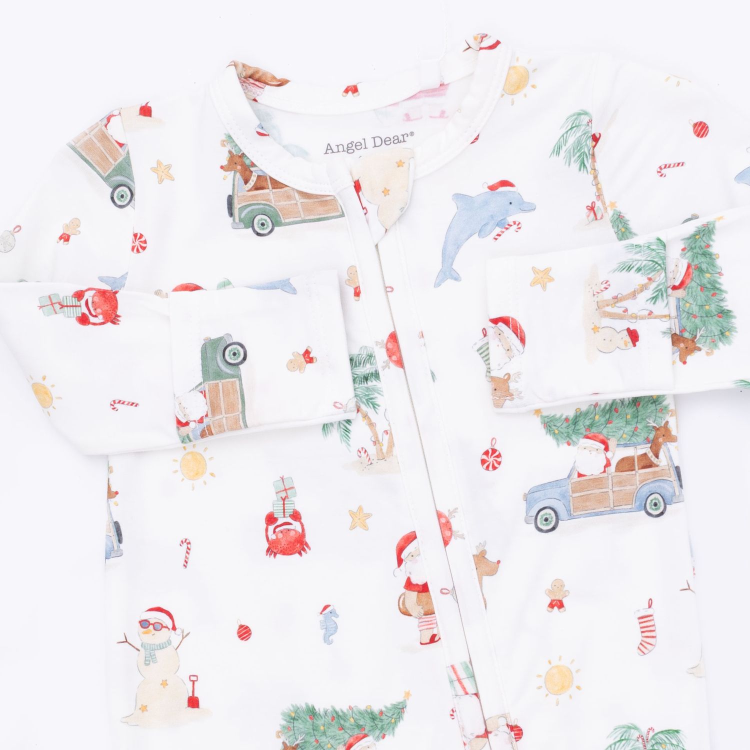 Angel Dear Beach Christmas - 2 Way Zipper Footie