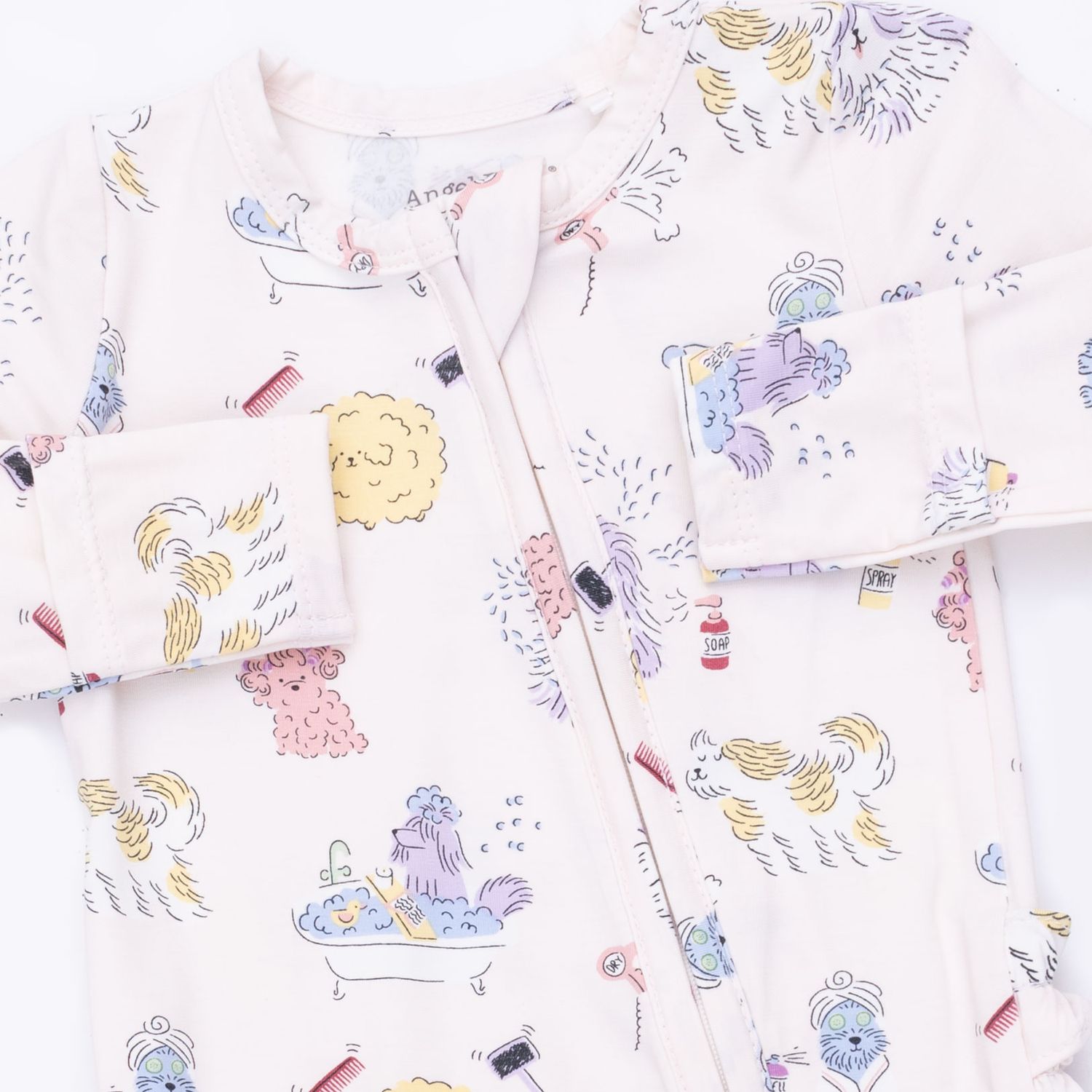 Angel Dear Spa Dogs - 2 Way Ruffle Back Zipper Footie