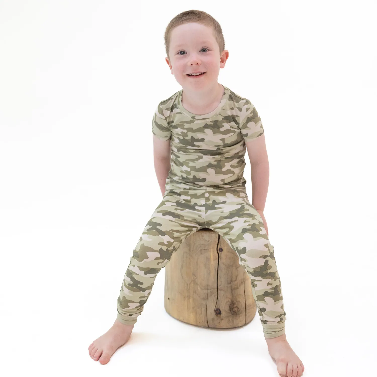 Angel Dear Camo - Short Sleeve Loungewear Set