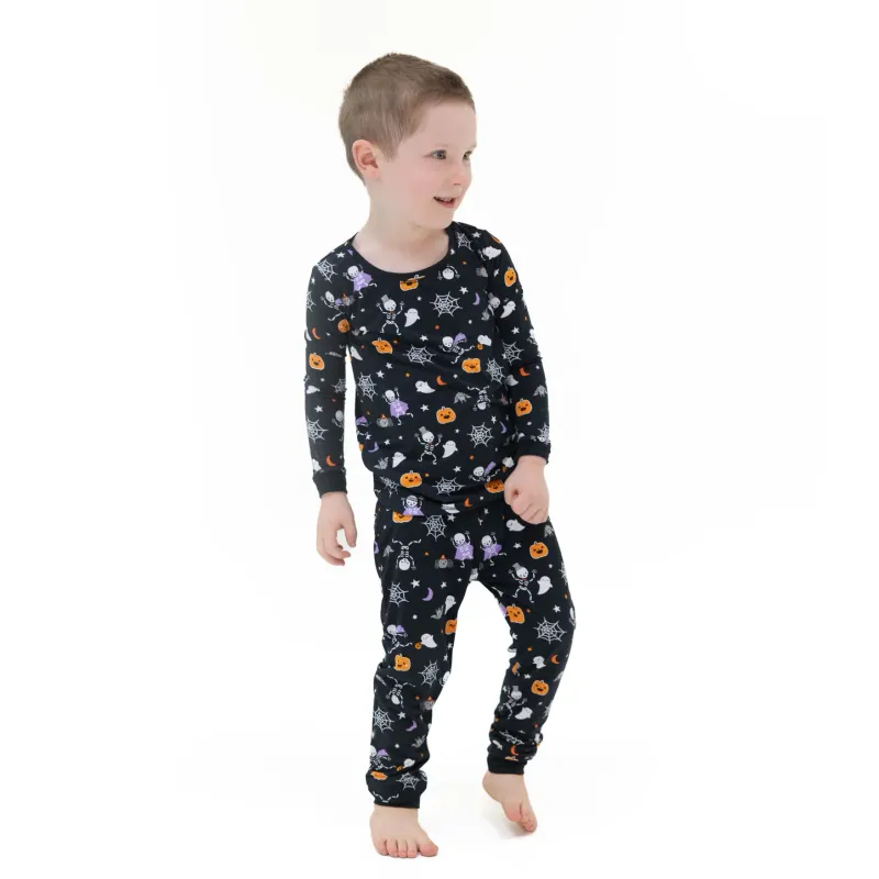 Angel Dear Halloween Skeleton Buddies - Glow in the Dark - Long Sleeve Loungewear Set