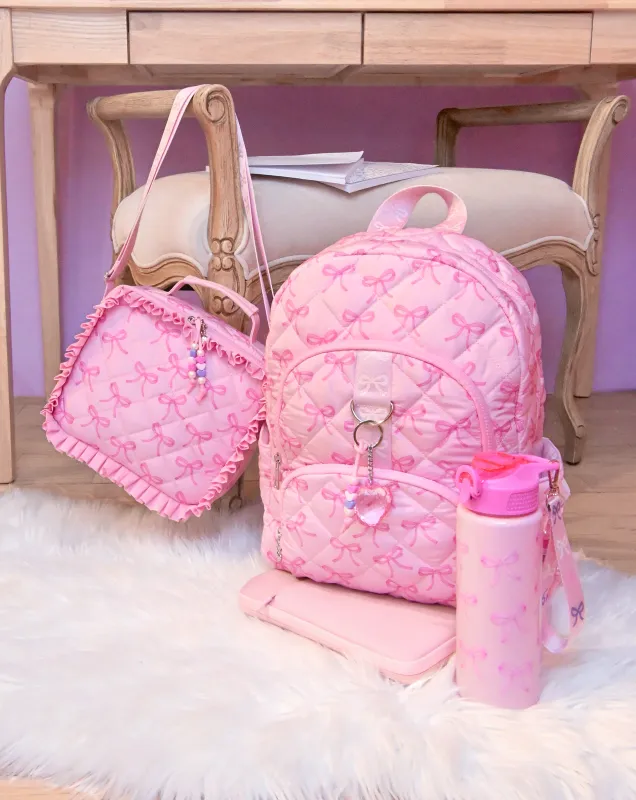 OMG BOW QUILTED LARGE BACKPACK
