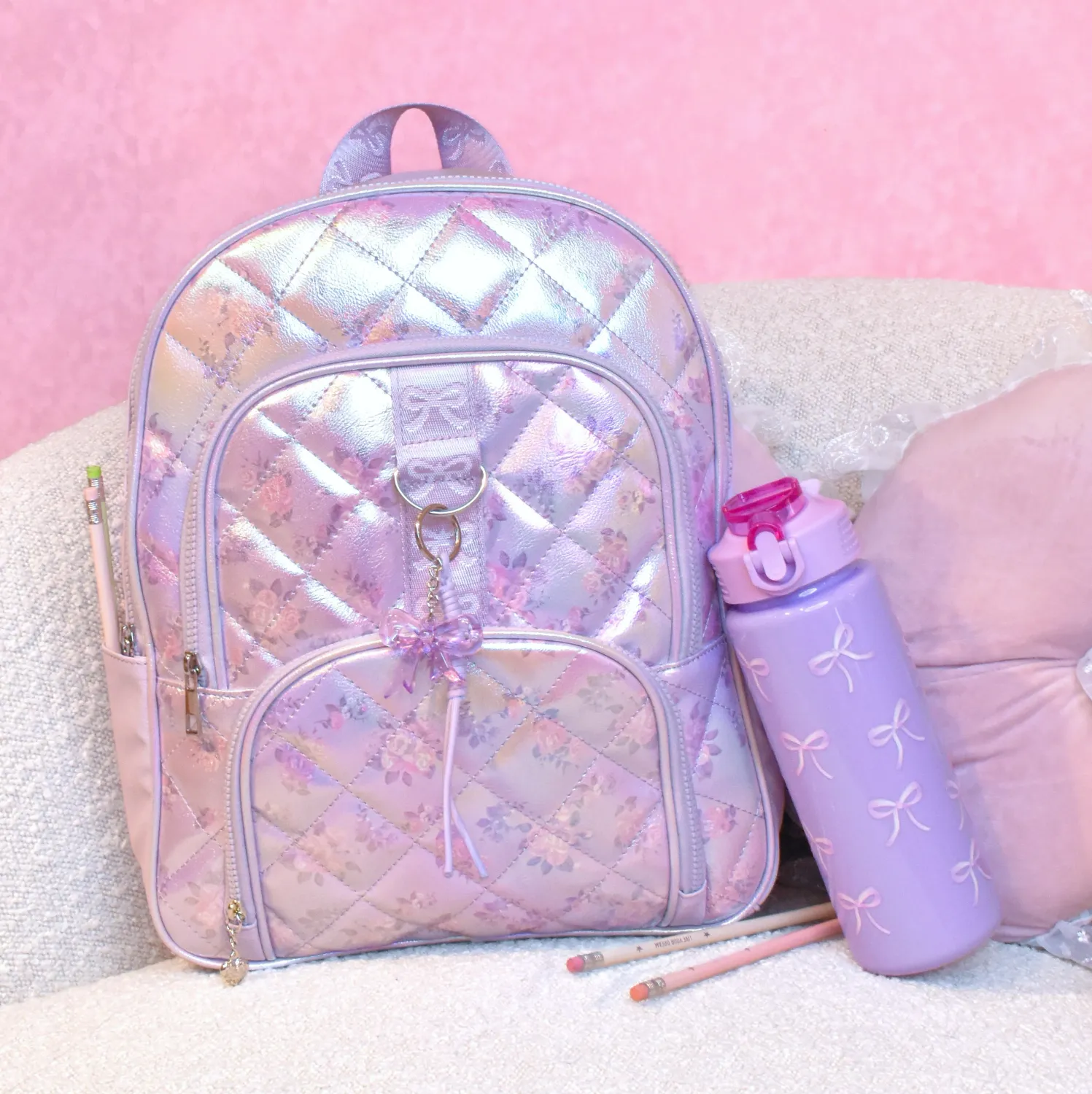 OMG FLORAL QUILTED LARGE BACKPACK