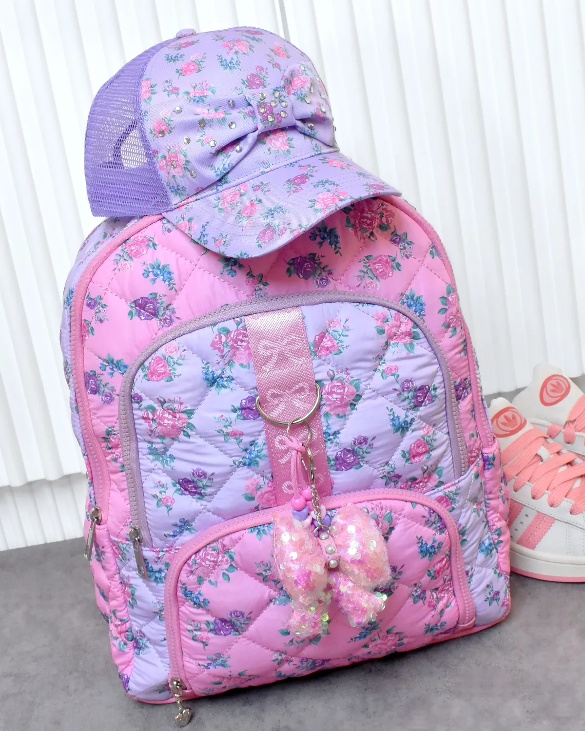 OMG FLORAL QUILTED LARGE BACKPACK
