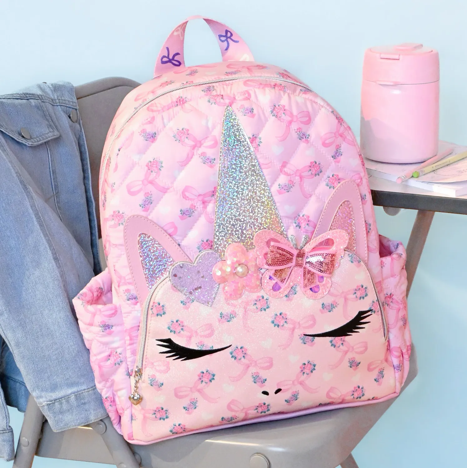 OMG GWEN FLORAL BOW QUILTED