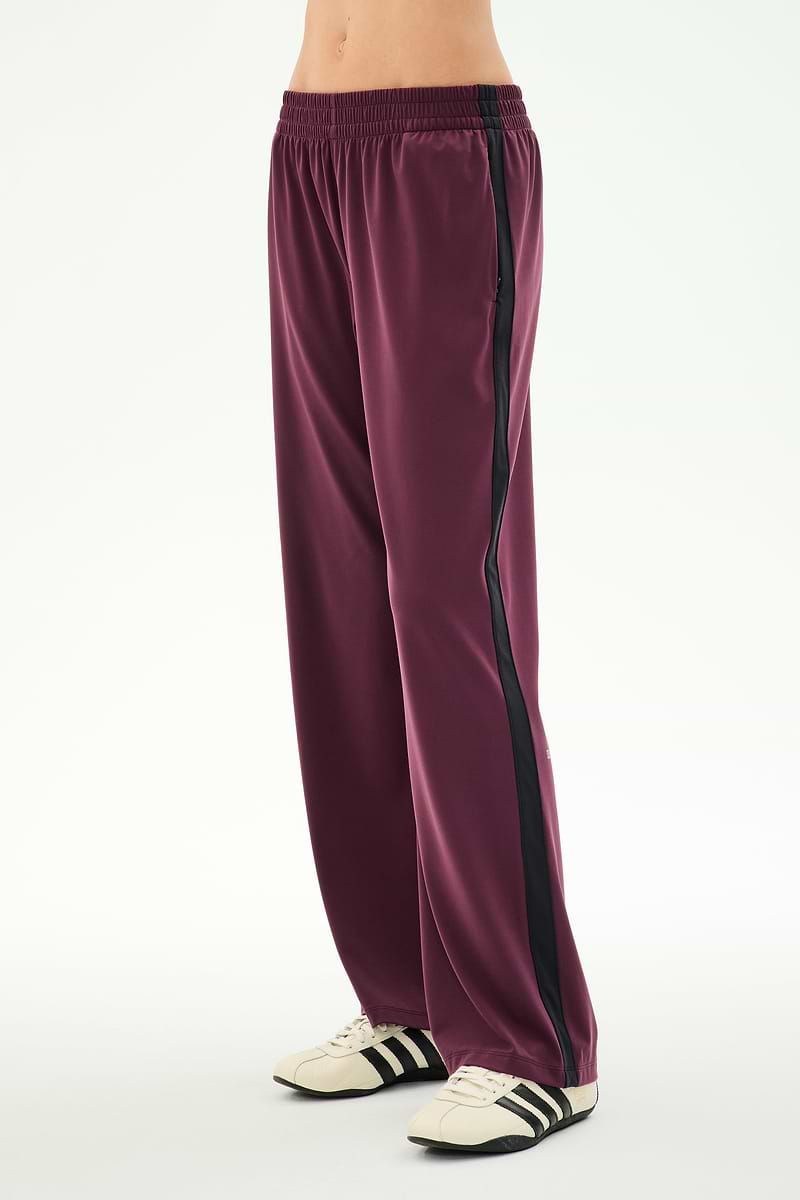 SPLITS 59 MAXIE RIGOR TRACK PANT DARK CHERRY/BLACK