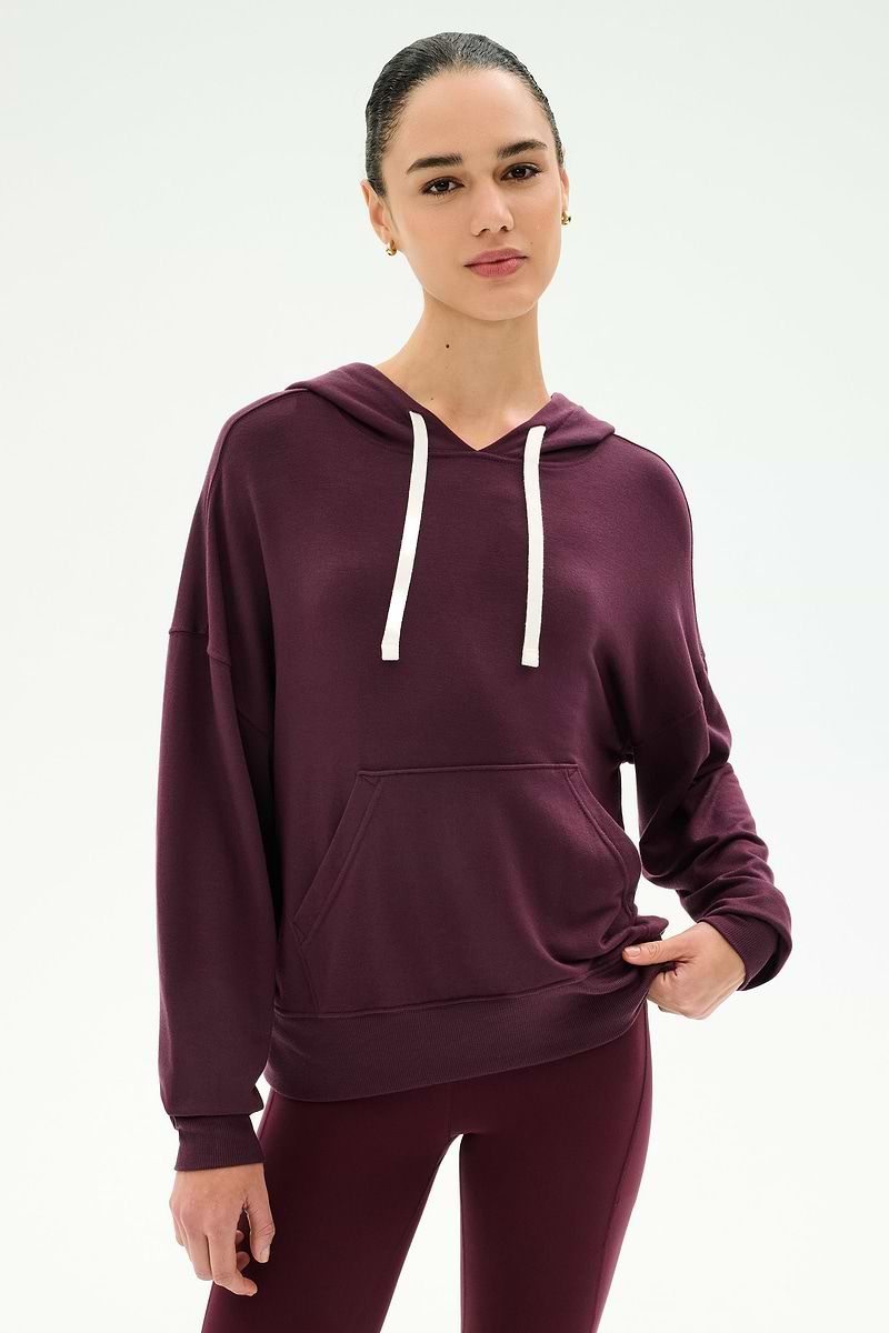 SPLITS 59 JOEY FLEECE HOODIE DK CHERRY