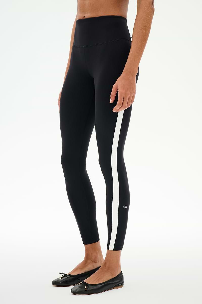 SPLITS 59 MILES HIGH WAIST RIGOR 7/8 BLACK/WHITE