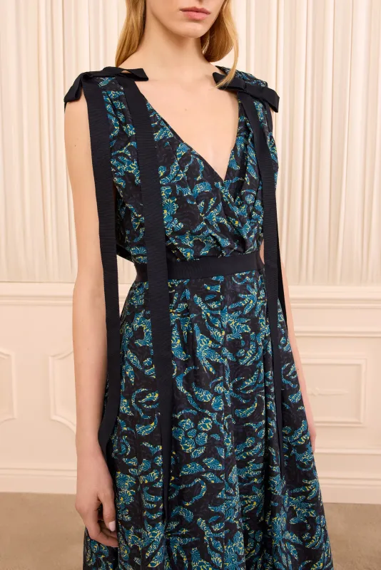 Ulla Johnson Karina Cotton Bow Dress MIDNIGHT