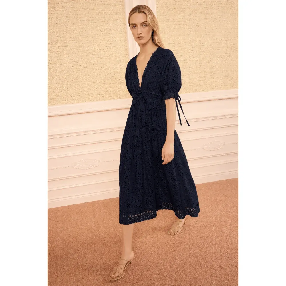 Ulla Johnson Ottilie SS Cotton Dress MIDNIGHT