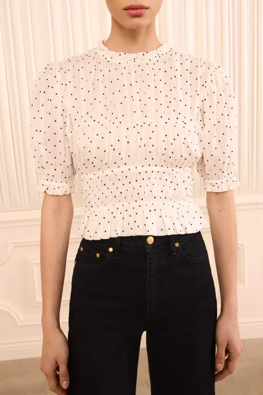 Ulla Johnson Rae SS Cotton Top BLANC
