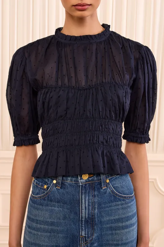 Ulla Johnson Rae SS Cotton Top NIGHTFALL