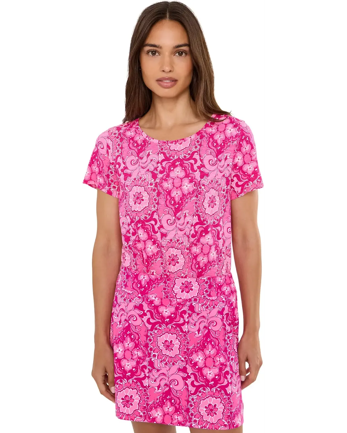 Lilly Pulitzer Etta Scoop-neck Pink Aster The Casbah Allover