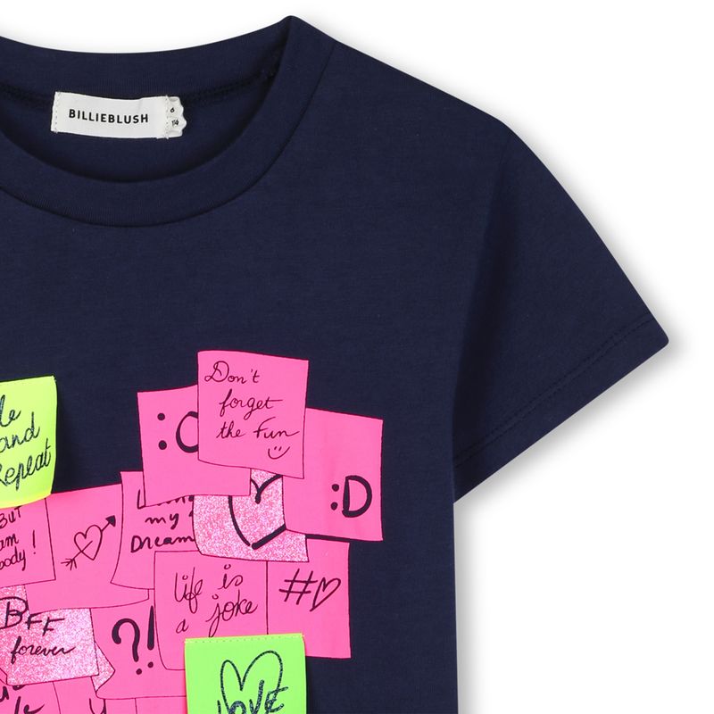 BILLIE BLUSH GIRLS POST IT NOTE GRAPHIC SS TSHIRT