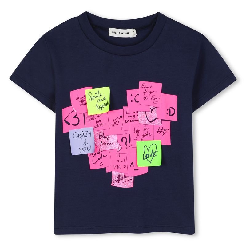 BILLIE BLUSH GIRLS POST IT NOTE GRAPHIC SS TSHIRT