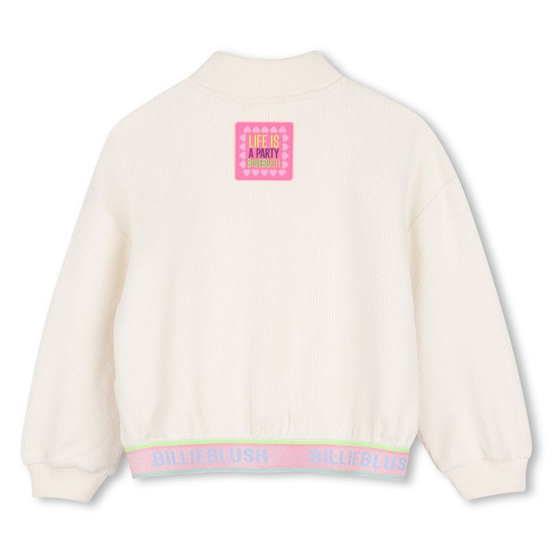 BILLIE BLUSH GIRLS CORDUROY ZIP UP SWEATSHIRT