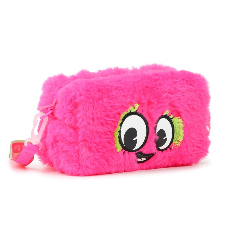 BILLIE BLUSH GIRLS FAUX FUR PENCIL CASE WITH FACE