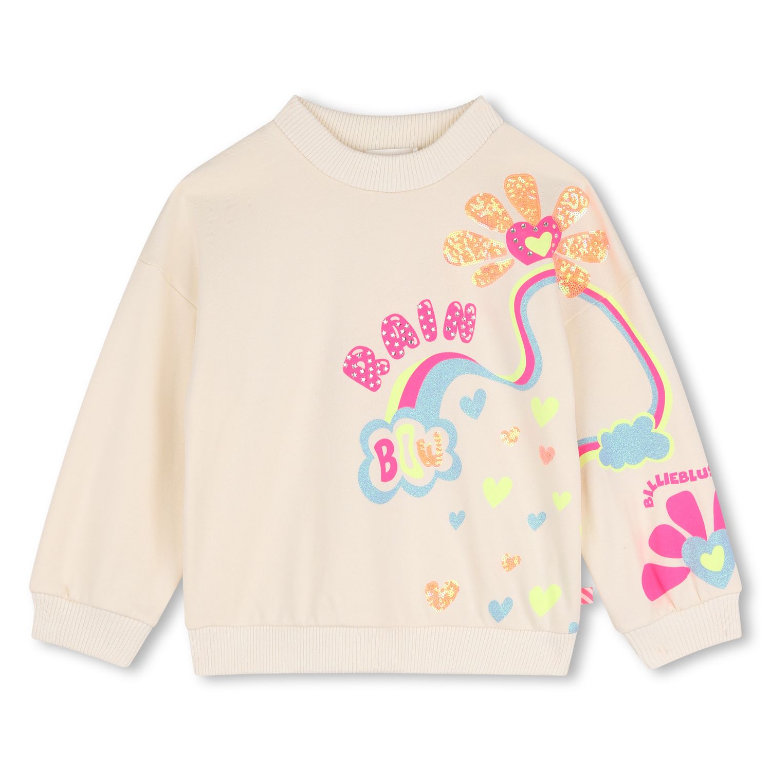 BILLIE BLUSH GIRLS RAINBOW CREWNECK SWEATSHIRT