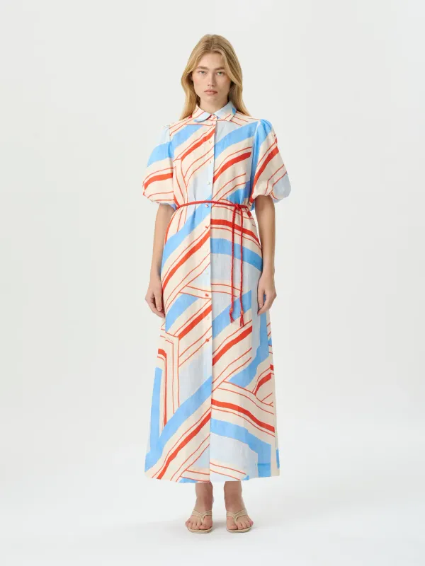ROAME BERKELEY DRESS FRESCO STRIPE