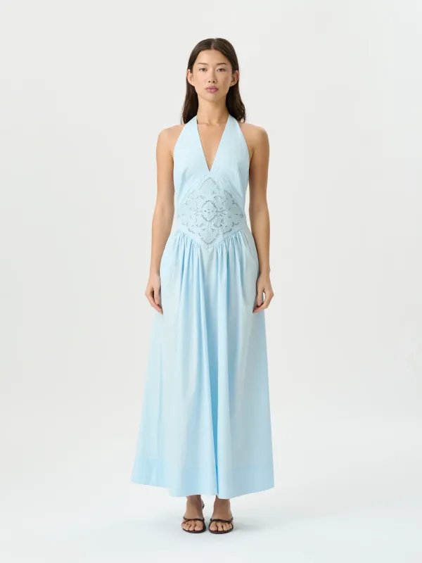 ROAME MADDIE DRESS  POWDER BLUE