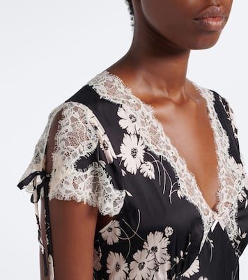 Rixo Fern Dress Daisy Field Black