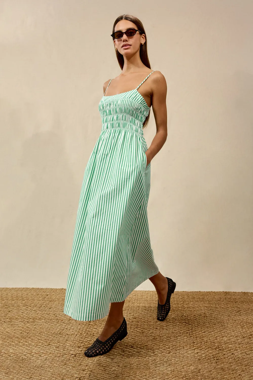 RAILS PRIMROSE EMERALD STRIPE