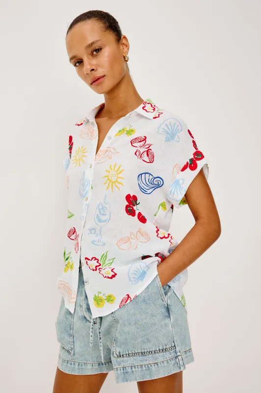 RAILS FARRAH SHIRT WHITE ANTIPASTI