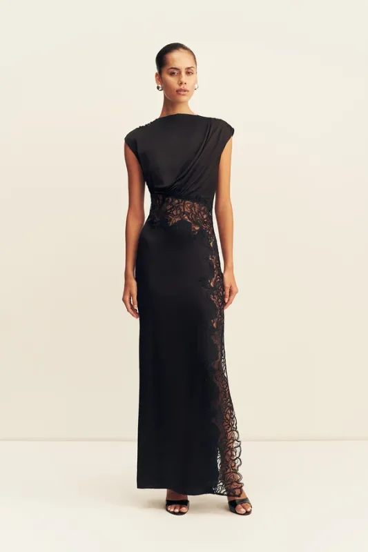 Shona Joy Eniko Lace Gathered Maxi Dress