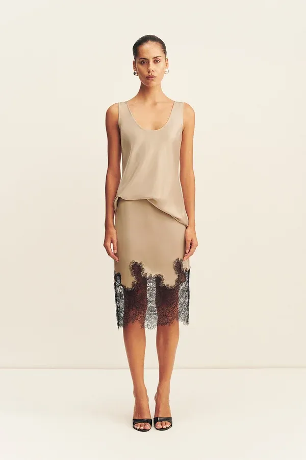Shona Joy Lucia Lace Midi Skirt