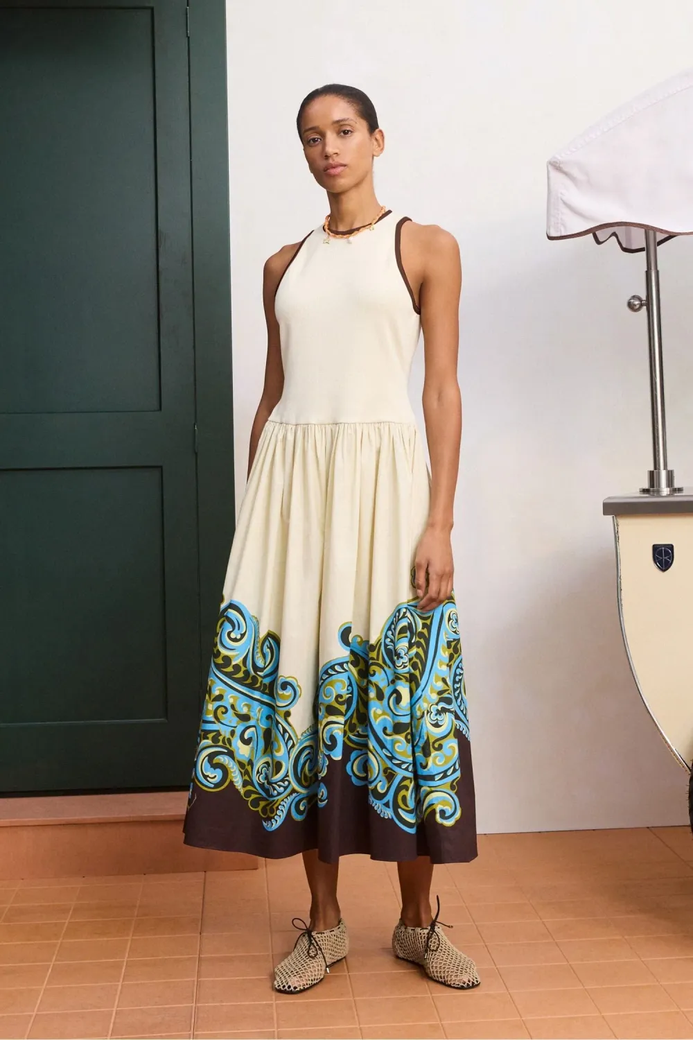 ALEMAIS NATALIA TANK MIDI DRESS