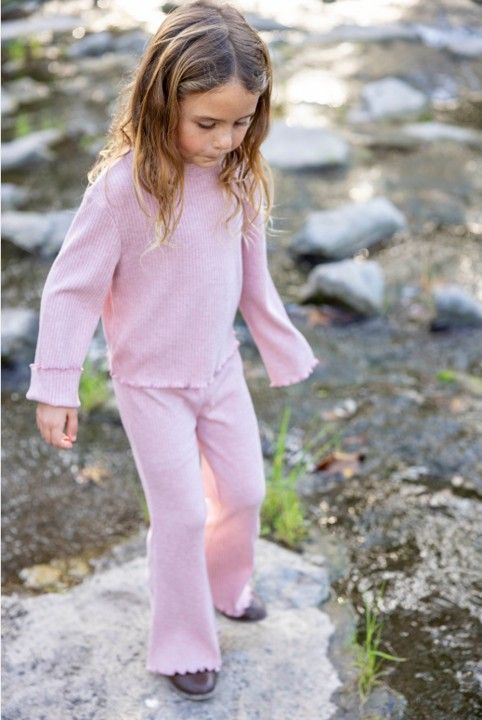 FEATHER 4 ARROW MEADOW BELL BOTTOM PANT ROSE QUARTZ