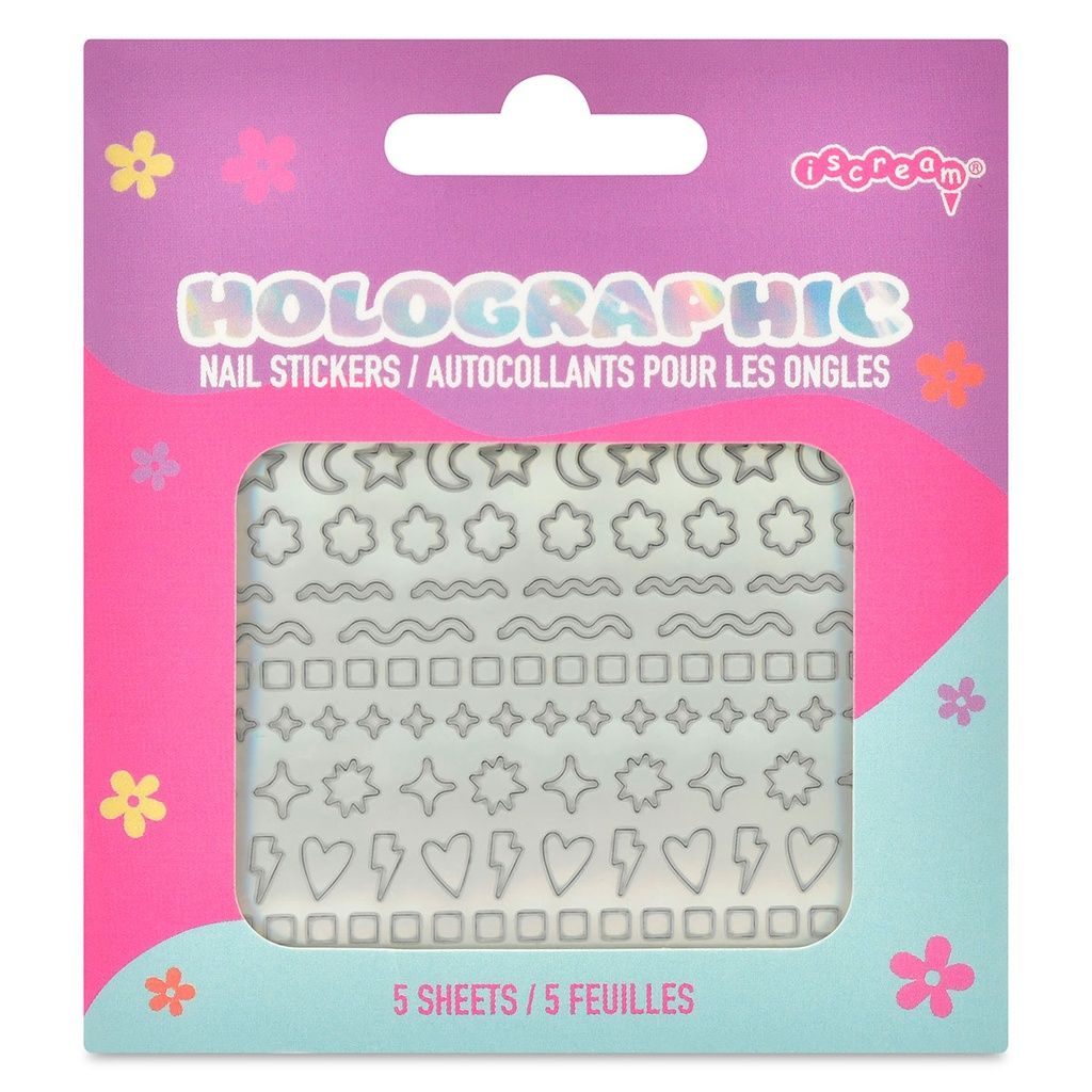 I SCREAM HOLOGRAPHIC NAIL STICKERS