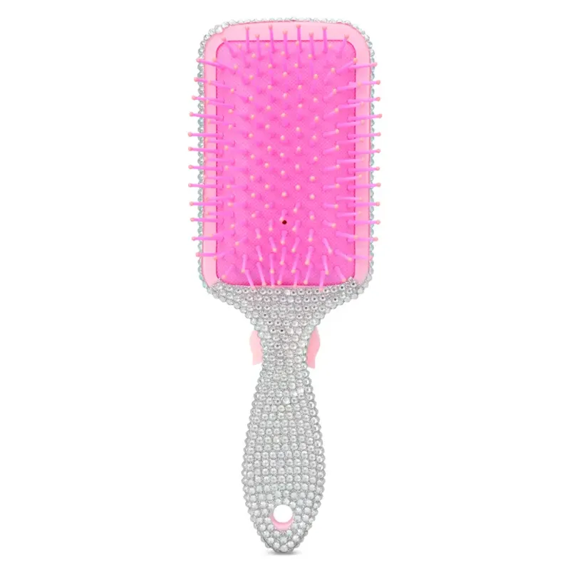 I SCREAM CHARMING RHINESTONE PADDLE BRUSH