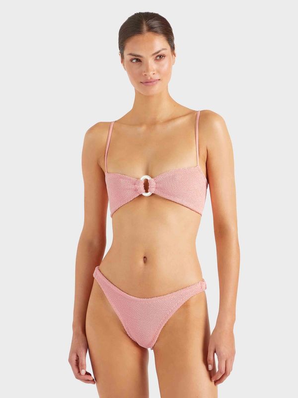 HUNZA G MISTY 2 PC BIKINI PEARLY HOOP PEACH