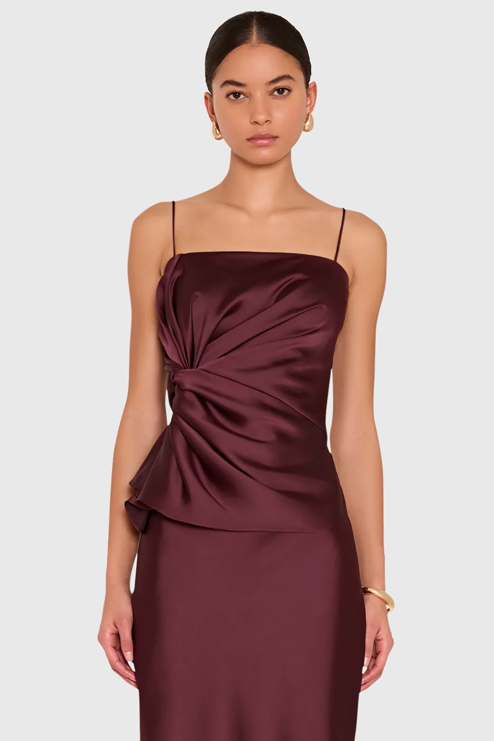 Amanda Uprichard Macy Top Oxblood