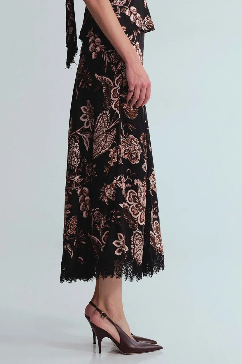 Cara Cara Lou Skirt Linden Bloom Black