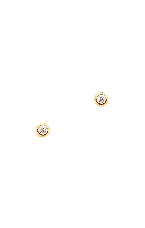 Tai Kids Medium Sized Cz Post Gold